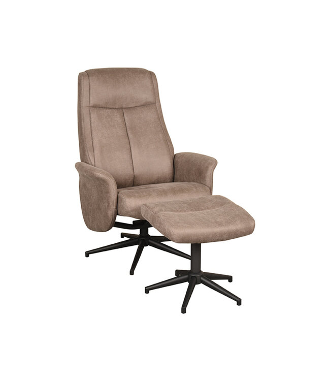 LABEL51 Lounge chair Bergen + Ottoman 77x76x105 cm