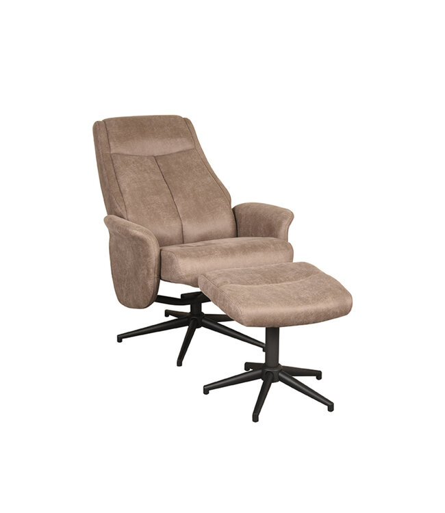 LABEL51 Lounge chair Bergen + Ottoman 77x76x105 cm