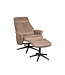 LABEL51 Lounge chair Bergen + Ottoman 77x76x105 cm