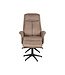 LABEL51 Lounge chair Bergen + Ottoman 77x76x105 cm