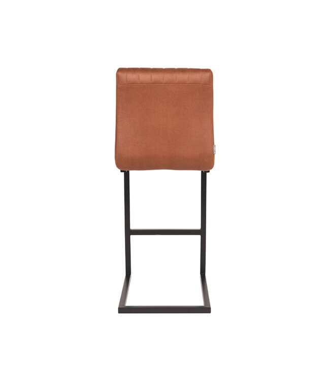 LABEL51 Barkruk Milo - Cognac - Microfiber - Zithoogte 65