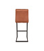 LABEL51 Barkruk Milo - Cognac - Microfiber - Zithoogte 65