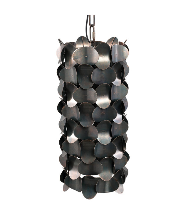 PTMD Jaye Zwarte Hanglamp met Cirkelpatroon Klein