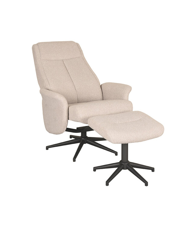 LABEL51 Lounge chair Bergen + Ottoman 77x76x105 cm