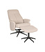 LABEL51 Lounge chair Bergen + Ottoman 77x76x105 cm