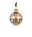 PTMD Mikk Messing Antiek Glazen Hanglamp Rnd S