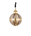 PTMD Mikk Messing Antiek Glazen Hanglamp Rnd S