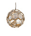 PTMD Thyro Antiek Messing Glas Amber Bal Lamp