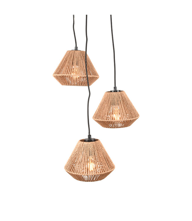 LABEL51 Hanglamp Ibiza - Naturel - Jute - 3-Lichts