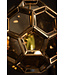 PTMD Thyro Antiek Messing Glas Amber Bal Lamp