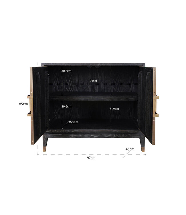 Richmond Interiors Dressoir Bloomville 2-deuren (Bruin)