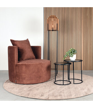 LABEL51 LABEL51 Fauteuil Evy - Roest - Fluweel
