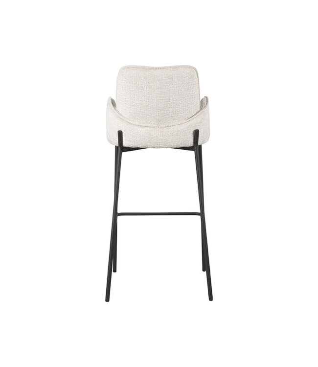 LABEL51 LABEL51 Barkruk Joni - Beige - Fluweel - Zithoogte 78 cm