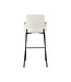 LABEL51 LABEL51 Barkruk Joni - Beige - Fluweel - Zithoogte 78 cm
