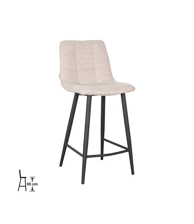 LABEL51 Barkruk Jelt - Naturel - Boucle - Zithoogte 65