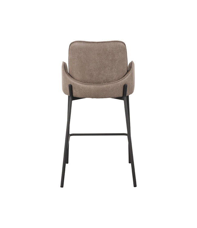 LABEL51 LABEL51 Barkruk Joni - Taupe - Microfiber - Zithoogte 65 cm