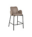 LABEL51 LABEL51 Barkruk Joni - Taupe - Microfiber - Zithoogte 65 cm