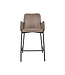 LABEL51 LABEL51 Barkruk Joni - Taupe - Microfiber - Zithoogte 65 cm