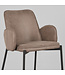 LABEL51 LABEL51 Barkruk Joni - Taupe - Microfiber - Zithoogte 65 cm