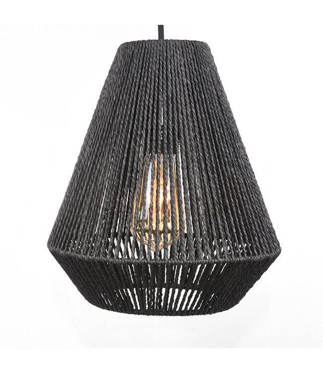 LABEL51 LABEL51 Hanglamp Ibiza - Zwart - Jute - 2-Lichts