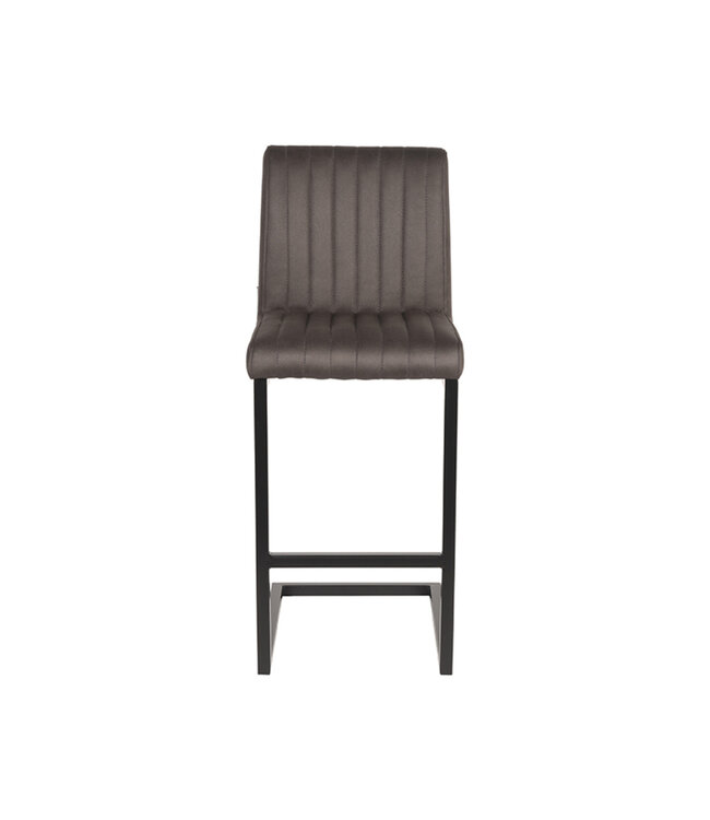 LABEL51 LABEL51 Barkruk Milo - Antraciet - Microfiber - Zithoogte 65