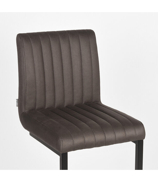 LABEL51 LABEL51 Barkruk Milo - Antraciet - Microfiber - Zithoogte 65