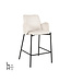 LABEL51 LABEL51 Barkruk Joni - Crème - Fluweel - Zithoogte 65 cm