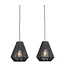 LABEL51 LABEL51 Hanglamp Ibiza - Zwart - Jute - 2-Lichts