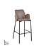 LABEL51 LABEL51 Barkruk Joni - Taupe - Microfiber - Zithoogte 78 cm