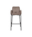 LABEL51 LABEL51 Barkruk Joni - Taupe - Microfiber - Zithoogte 78 cm