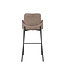 LABEL51 LABEL51 Barkruk Joni - Taupe - Microfiber - Zithoogte 78 cm