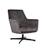LABEL51 LABEL51 Fauteuil Toby - Antraciet - Velours