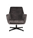 LABEL51 LABEL51 Fauteuil Toby - Antraciet - Velours