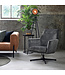 LABEL51 LABEL51 Fauteuil Toby - Antraciet - Velours