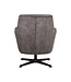 LABEL51 LABEL51 Fauteuil Toby - Antraciet - Velours