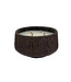 PTMD Holden Paarse Cement Kaars Rond Gouden Afwerking Laag (set van 2)
