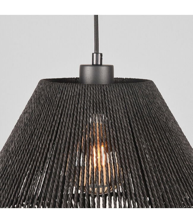 LABEL51 LABEL51 Hanglamp Ibiza - Zwart - Jute - 1-Lichts