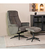 LABEL51 Lounge chair Bergen + Ottoman 77x76x105 cm