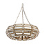 PTMD Thyro Antiek Messing Glas Amber Donut Lamp