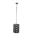 PTMD Jaye Zwarte Hanglamp van IJzer met Cirkelpatroon Breed