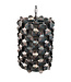 PTMD Jaye Zwarte Hanglamp van IJzer met Cirkelpatroon Breed