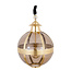 PTMD Mikk Messing Antiek Glazen Hanglamp Rnd M