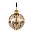 PTMD Mikk Messing Antiek Glazen Hanglamp Rnd M