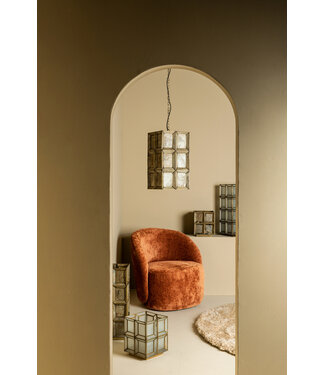 PTMD Layra Wit Melkglas Hanglamp Antiek