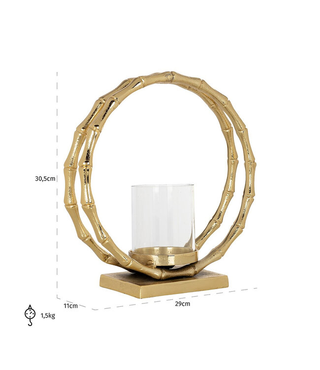 Richmond Interiors Windlicht Merlyn groot (Goud)