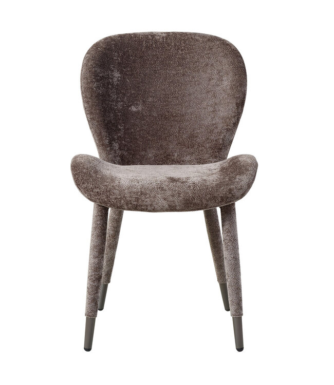 PTMD Thor mocca diningchair aphrodite fabric leg