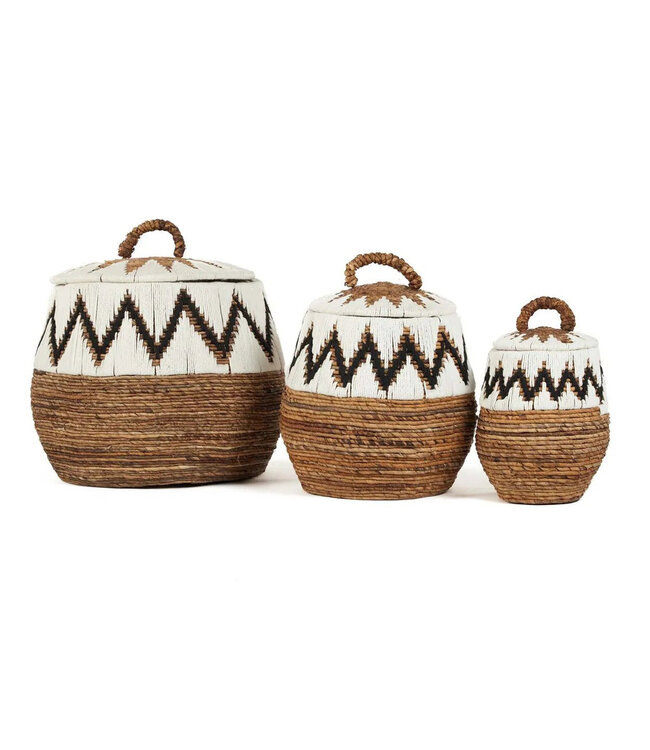 Bazar Bizar De Kleine Baai Strandmand - Natuurlijk Wit - L