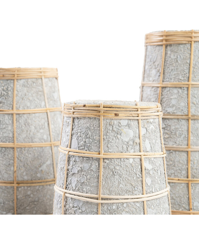 Bazar Bizar De Schattige Vaas - Beton Natuurlijk - L