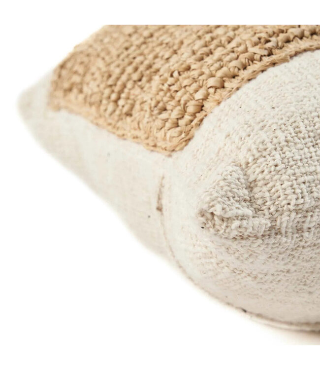 Bazar Bizar De Raffia Stempel Kussenhoes - Natuurlijk