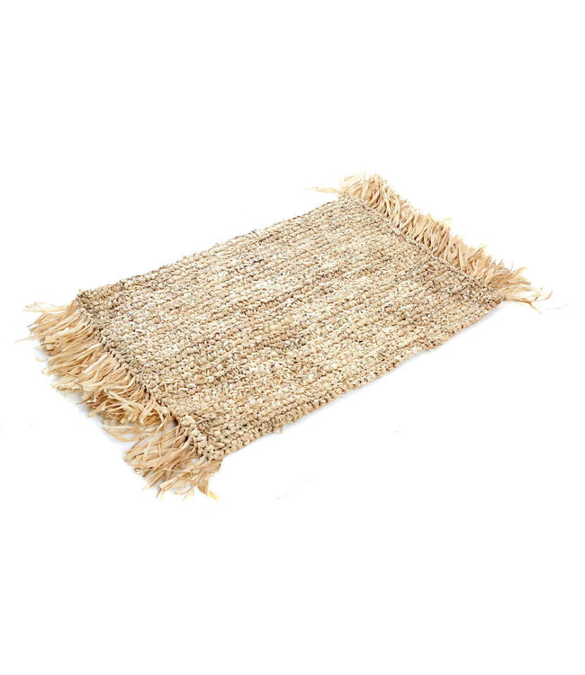 Bazar Bizar De Fringe Raffia Placemat Rechthoeking - Naturel